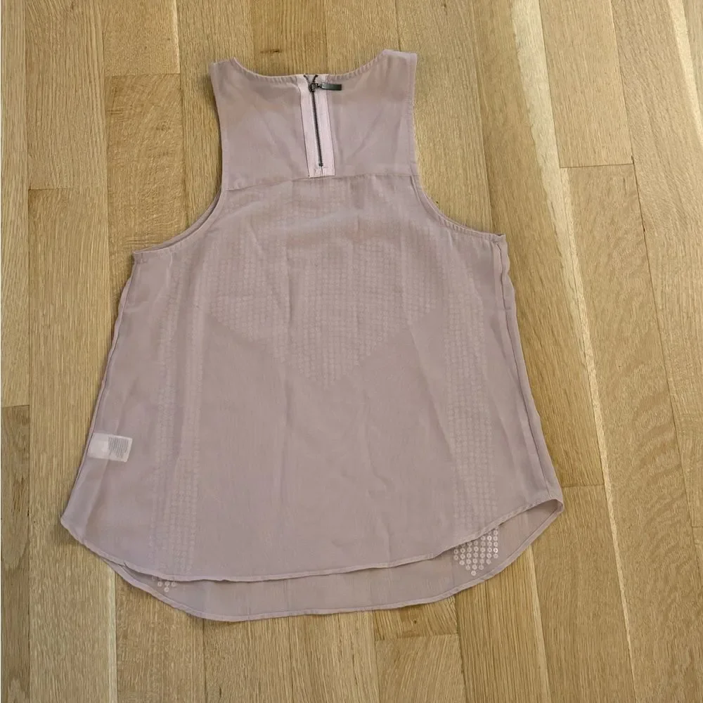 American Eagle Outfitters Pink Sequin Sleeveless Tank Top